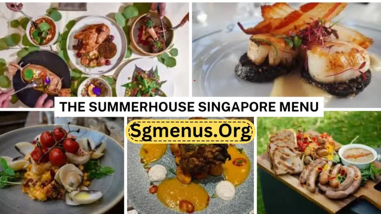 The Summerhouse Singapore Menu Prices Updated 2024
