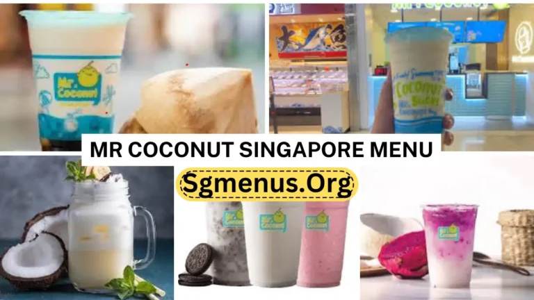 Mr Coconut Singapore Menu & Current Prices 2024