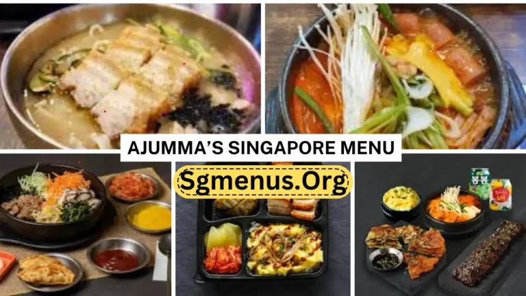 Ajumma’s Singapore Menu & New Prices 2024
