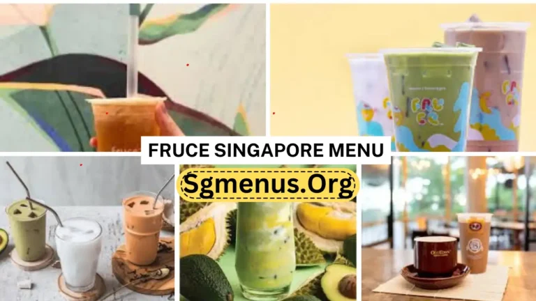 Fruce Singapore Menu & Current Prices 2024