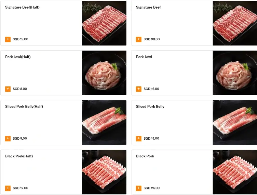 Haidilao Singapore Beef Mutton Meat Menu Price