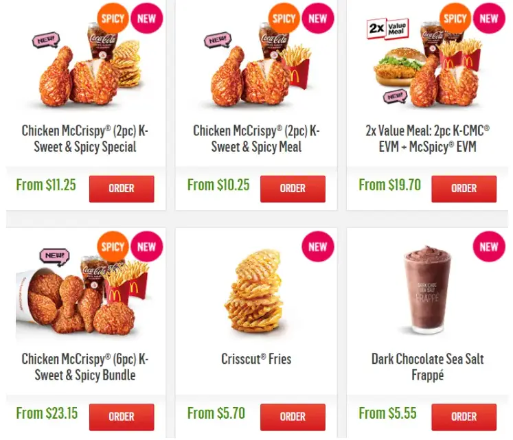 Mcdonalds Promotional Meals Prices
