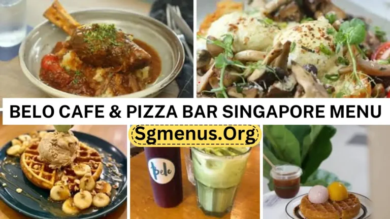 Belo Cafe & Pizza Bar Singapore Menu Prices New 2024