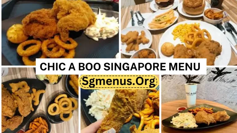 Chic A Boo Singapore Menu Prices 2024