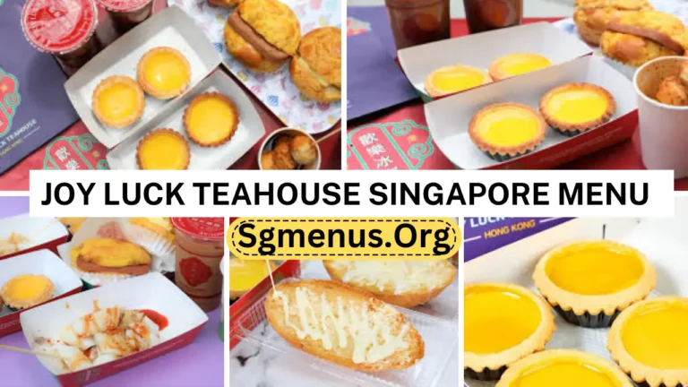 Joy Luck Teahouse Singapore Menu Prices Updated 2024