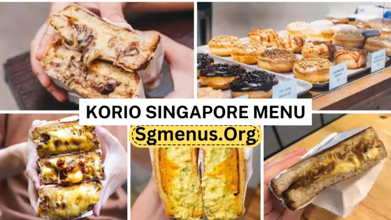 Korio Singapore Menu Prices Recently 2024
