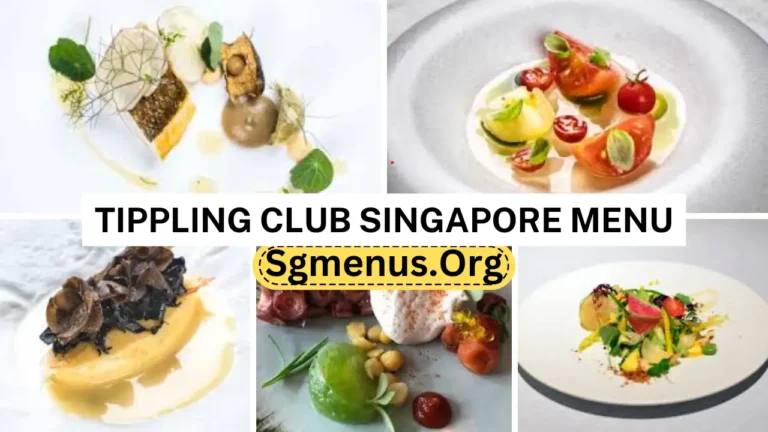 Tippling Club Singapore Menu Prices Now 2024
