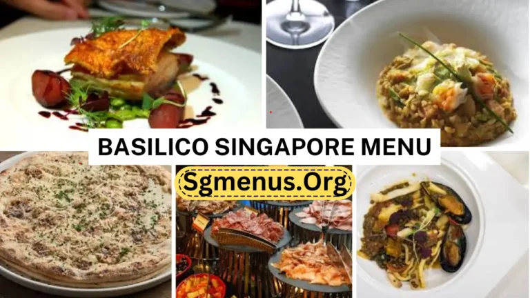 Basilico Singapore Menu Prices 2024