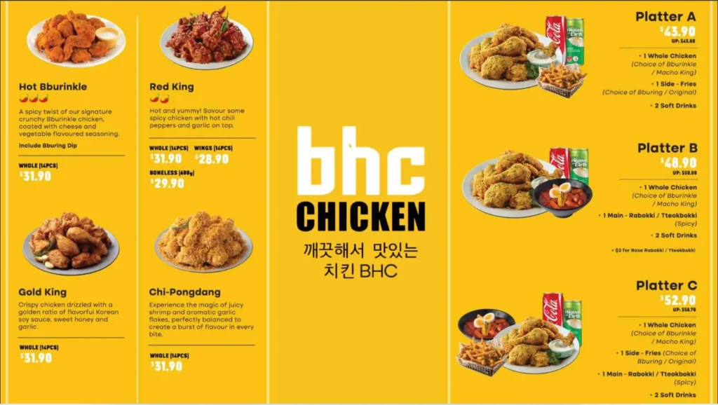 Bhc Chicken Singapore Menu