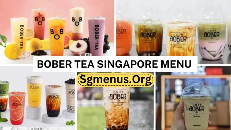 Bober Tea Singapore Menu Prices Updated 2024