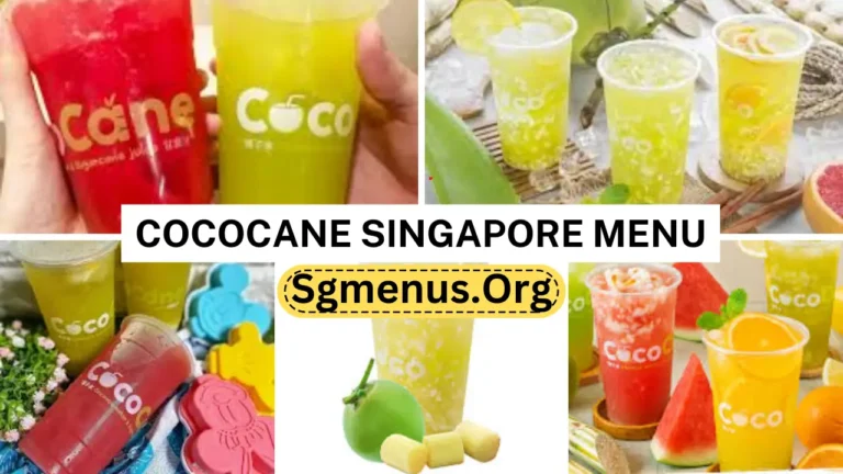 Cococane Singapore Menu & Up To Date Prices 2024