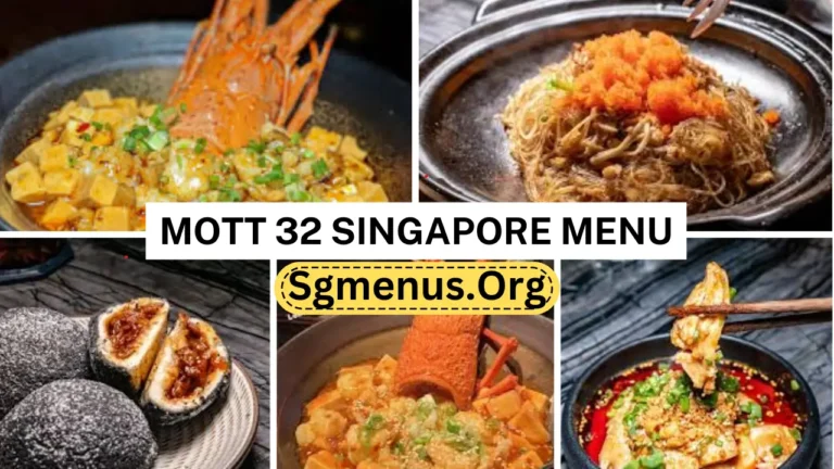 Mott 32 Singapore Menu Prices 2024