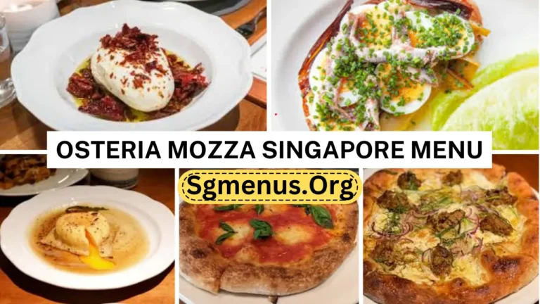 Osteria Mozza Singapore Menu Prices 2024