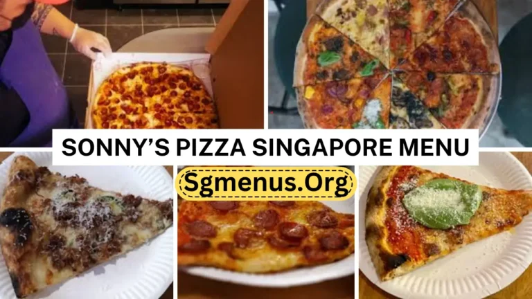 Sonny’s Pizza Singapore Menu Prices 2024