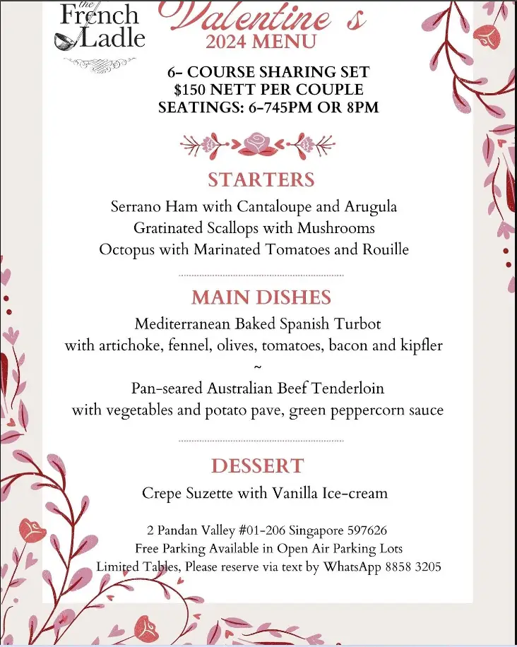 The French Ladle Starters Menu